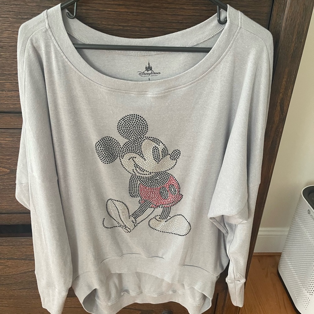Disney Parks Light Gray Sweatshirt women’s large